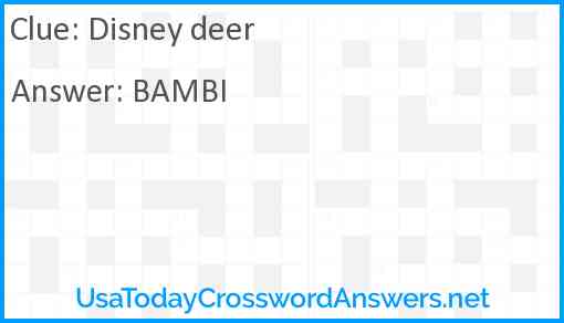 Disney deer Answer