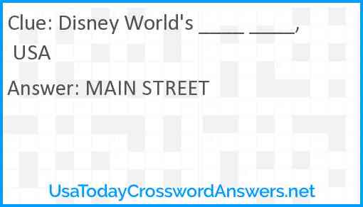 Disney World's ____ ____, USA Answer