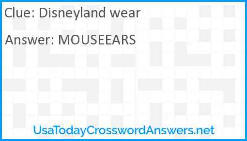 Disneyland wear Answer