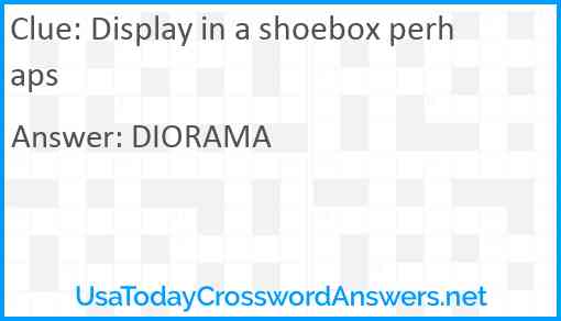 Display in a shoebox perhaps Answer