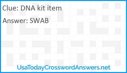 DNA kit item Answer