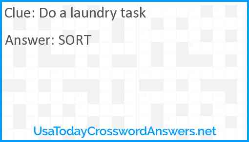 Do a laundry task Answer