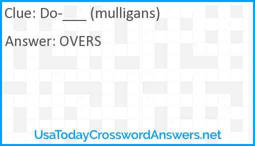 Do-___ (mulligans) Answer