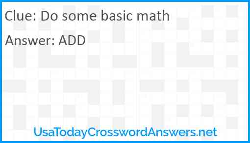 Do some basic math Answer