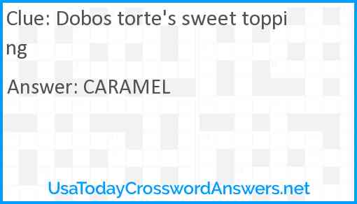 Dobos torte's sweet topping Answer