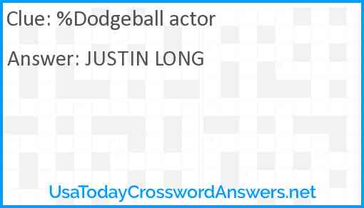 Dodgeball actor Answer