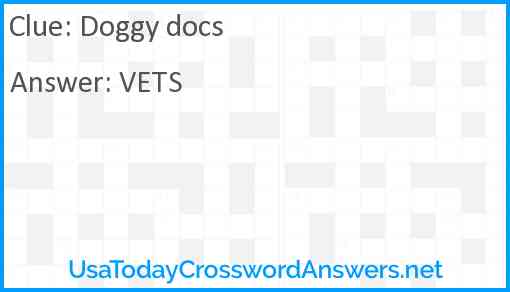 Doggy docs Answer