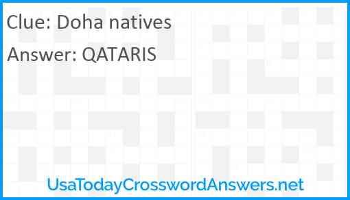 Doha natives Answer