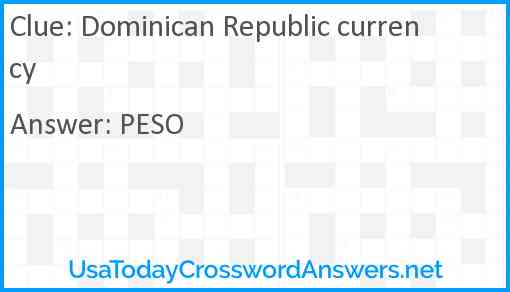 Dominican Republic currency Answer