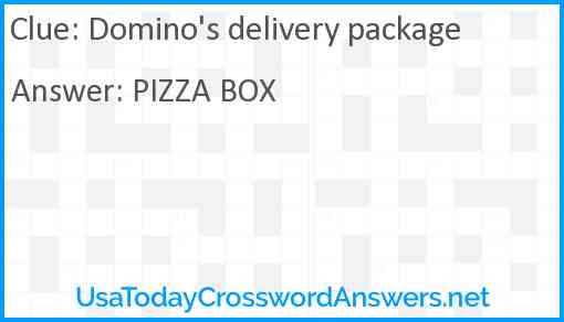 Domino's delivery package Answer