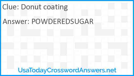 Donut coating Answer