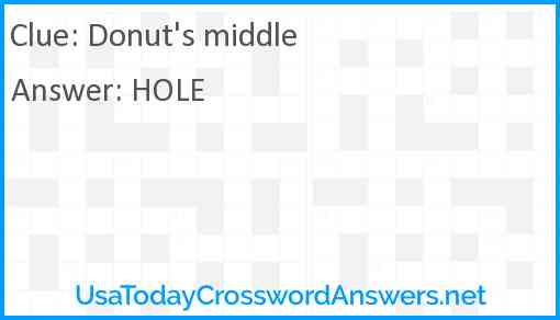 Donut's middle Answer
