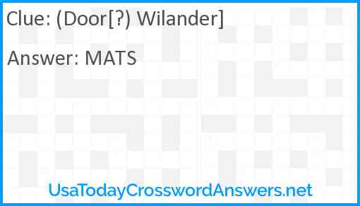 (Door[?) Wilander] Answer