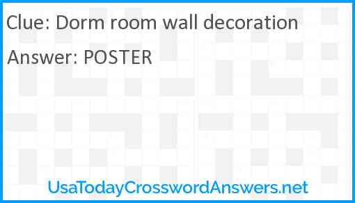 Dorm room wall decoration Answer