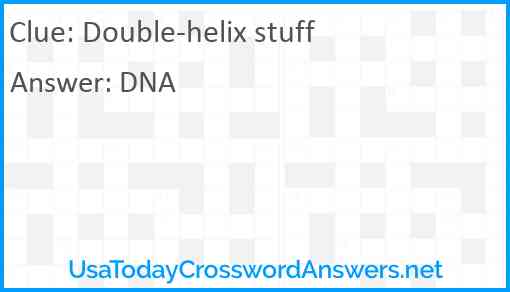 Double-helix stuff Answer