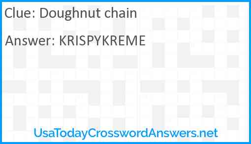 Doughnut chain Answer