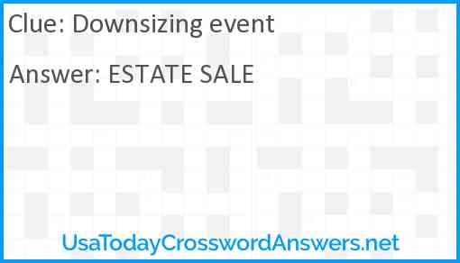 Downsizing event Answer