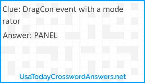 DragCon event with a moderator Answer