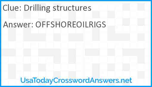 Drilling structures Answer