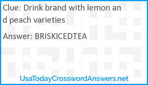 Drink brand with lemon and peach varieties Answer