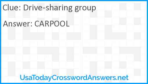Drive-sharing group Answer