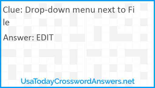 Drop-down menu next to File Answer