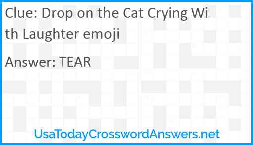 Drop on the Cat Crying With Laughter emoji Answer