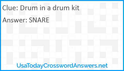 Drum in a drum kit Answer