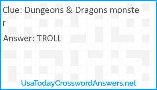 Dungeons & Dragons monster Answer