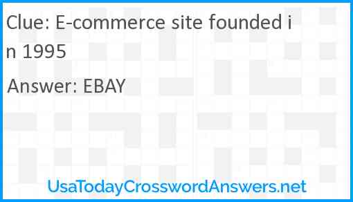 E-commerce site founded in 1995 Answer