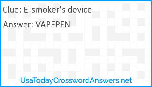 E-smoker's device Answer