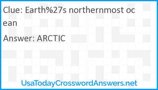 Earth%27s northernmost ocean Answer