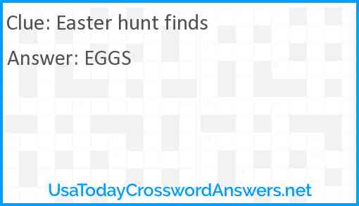 Easter hunt finds Answer