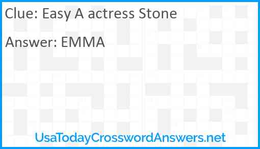 Easy A actress Stone Answer