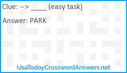 --> ____ (easy task) Answer