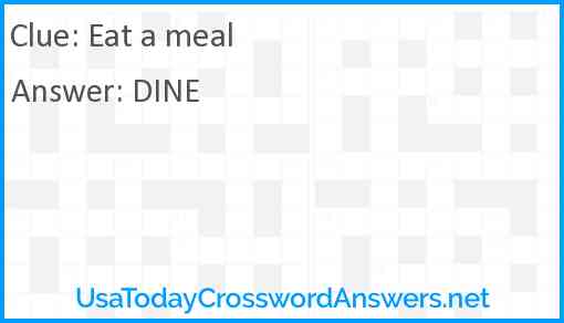 Eat a meal Answer