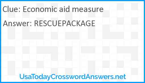 Economic aid measure Answer