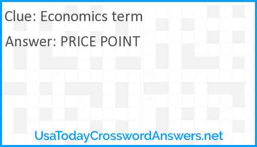 Economics term Answer