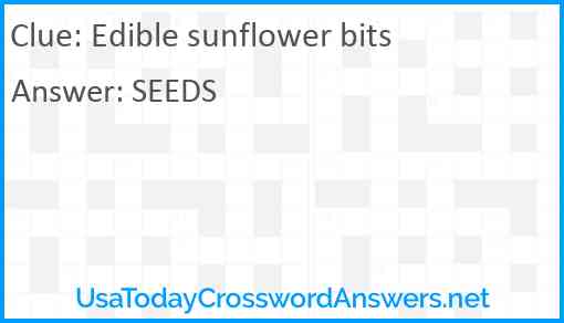 Edible sunflower bits Answer
