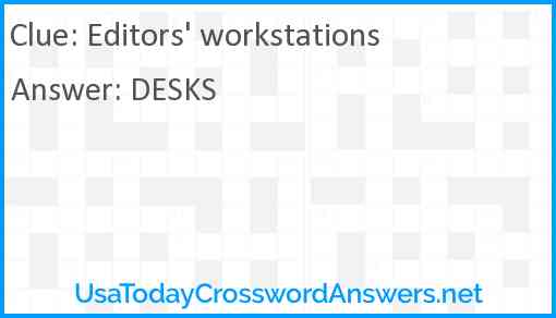 Editors' workstations Answer