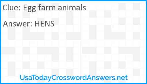 Egg farm animals Answer