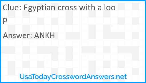 Egyptian cross with a loop Answer
