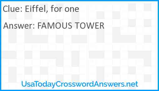 Eiffel, for one Answer