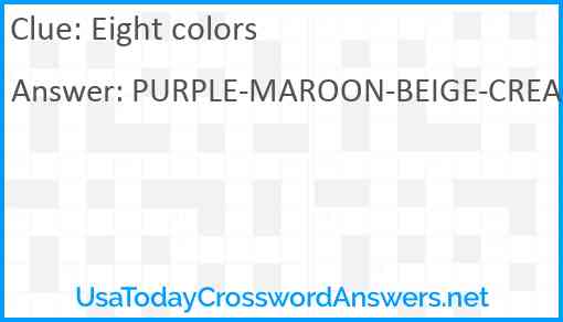 Eight colors Answer