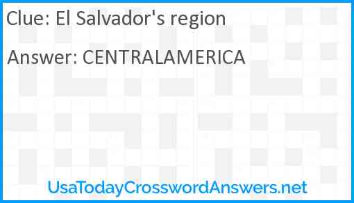 El Salvador's region Answer