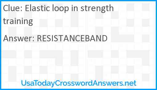 Elastic loop in strength training Answer