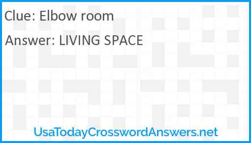 Elbow room Answer