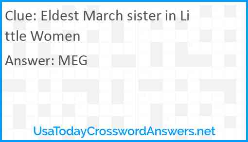 Eldest March sister in Little Women Answer