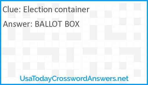 Election container Answer