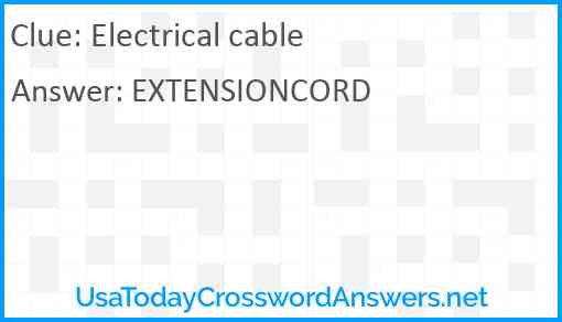 Electrical cable Answer